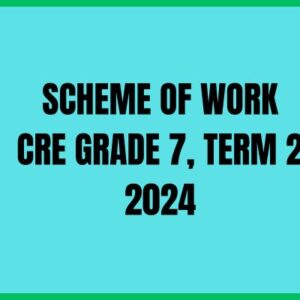 SCHEME OF WORK CRE GRADE 7, TERM 2 2024