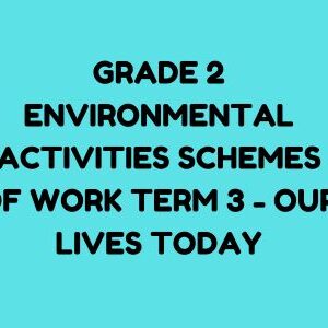 Grade 2 Environmental Activities Schemes of Work Term 3 - Our Lives Today